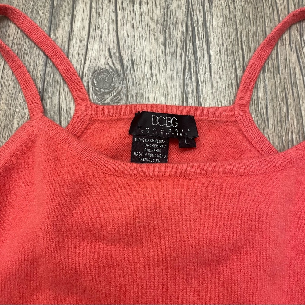 BCBG Hot Pink Cashmere Tank Top